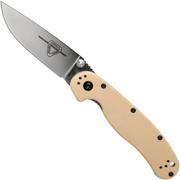 Ontario RAT-2 D2 Desert Tan, Plain Edge Satin, 8828DT Taschenmesser