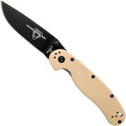 Ontario RAT-2 D2 desert tan, plain edge nero, 8830DT