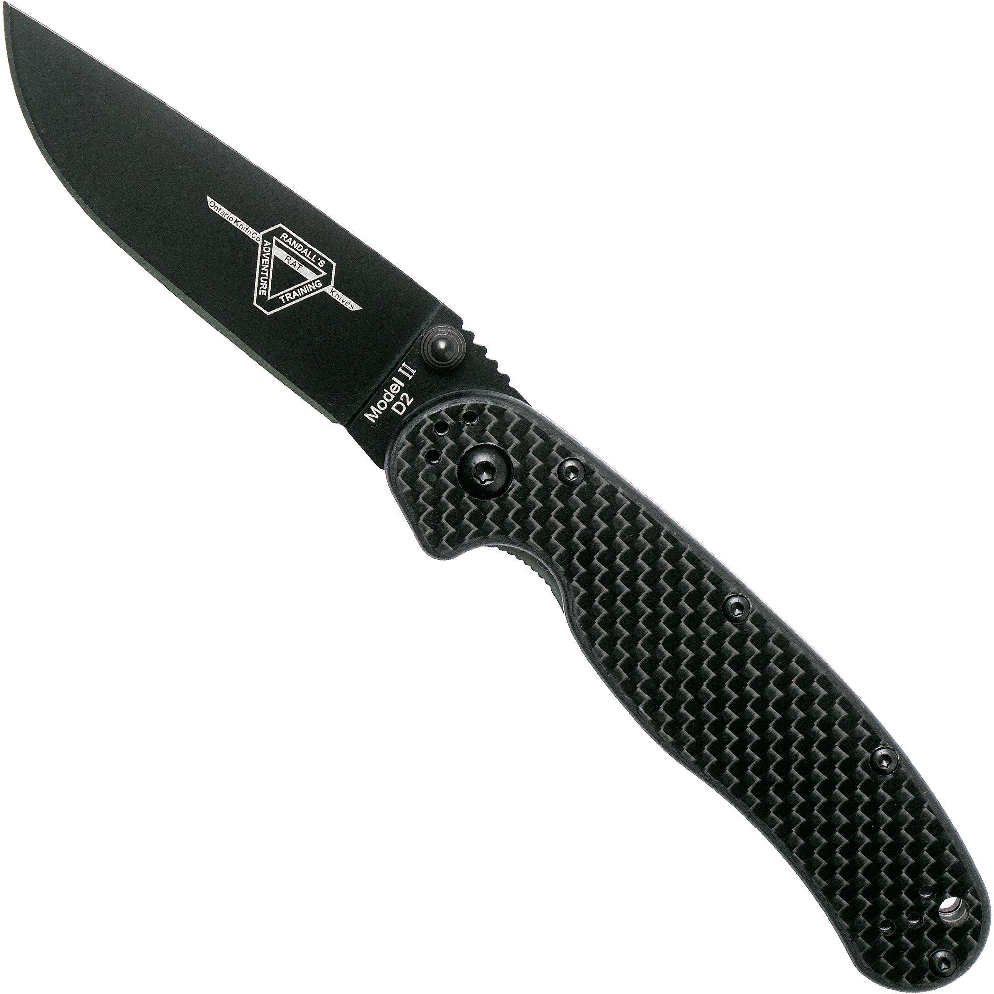 Ontario RAT-2 D2 carbon fibre, plain edge black, 8834