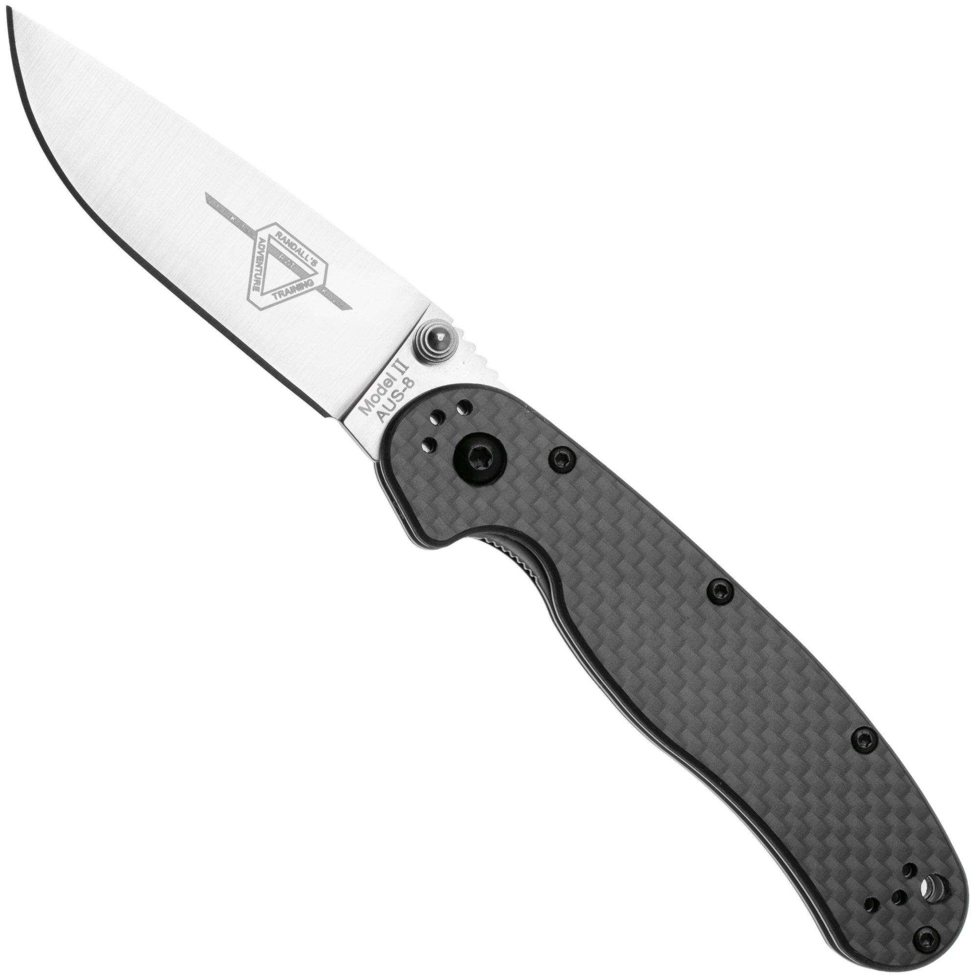 Nóż składany Ontario RAT-2 8836 Satin AUS-8, Carbon Fiber G10