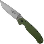 Ontario RAT-1 SP 8848FGTC Forest Green, Plain Edge coltello da tasca