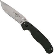 Ontario RAT-1 SS Serrated Edge, 8849, Taschenmesser mit Teilwellenschliff