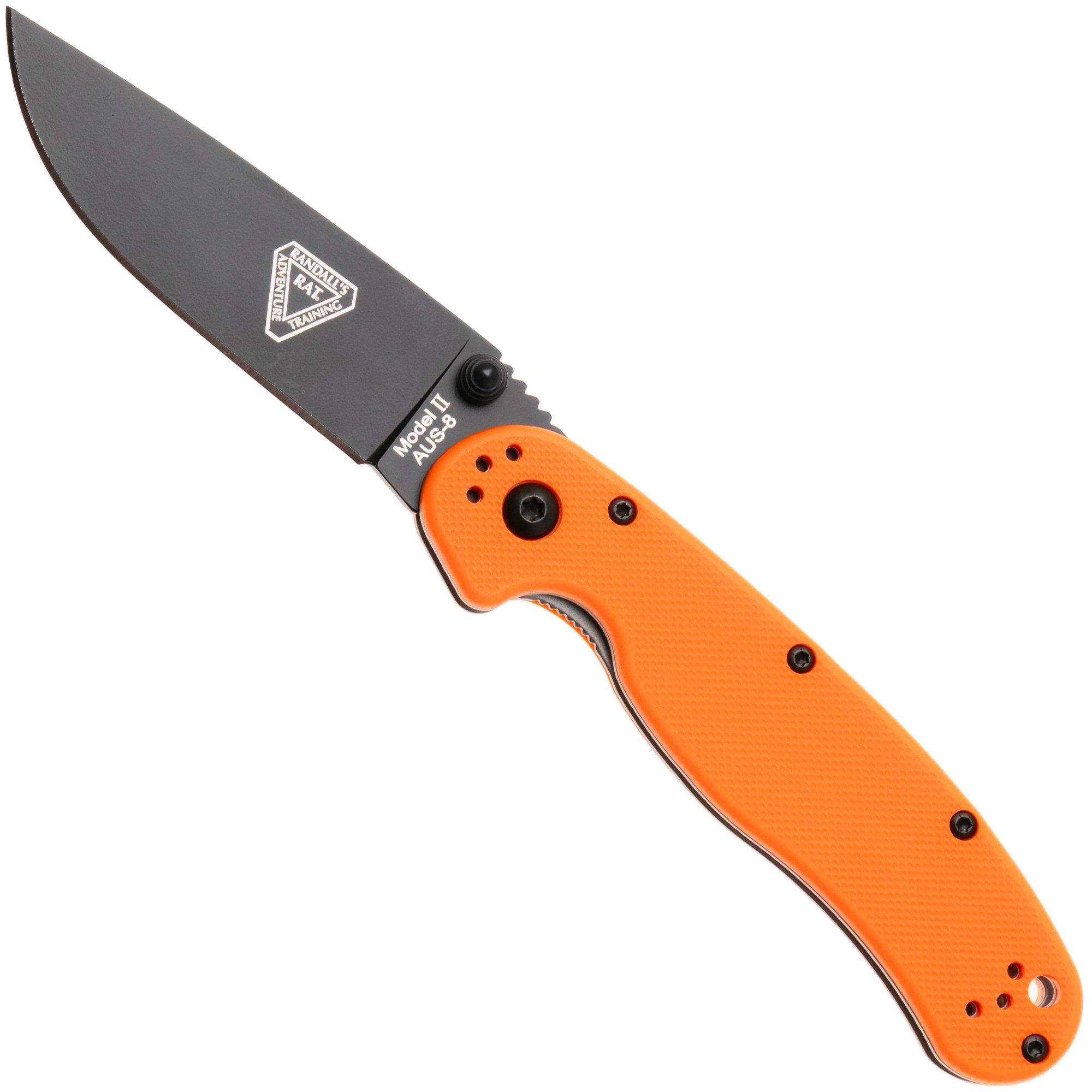 Ontario RAT-2 8861OR Black AUS8, Orange FRN, pocket knife