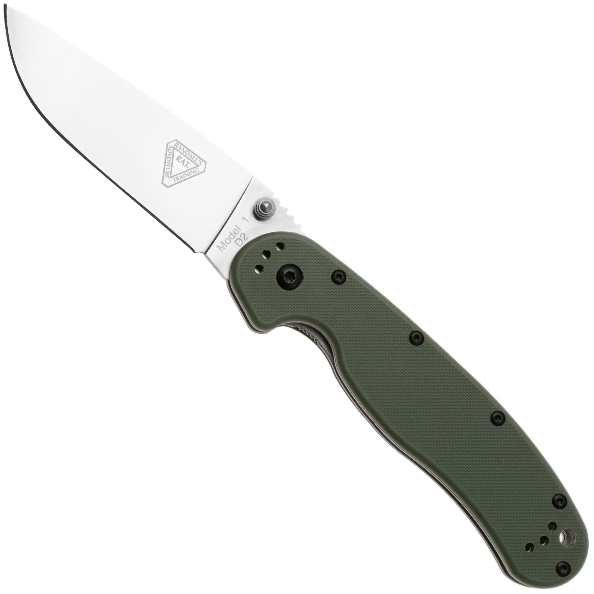 Ontario RAT-1 8867OD Satin D2, OD Green, pocket knife