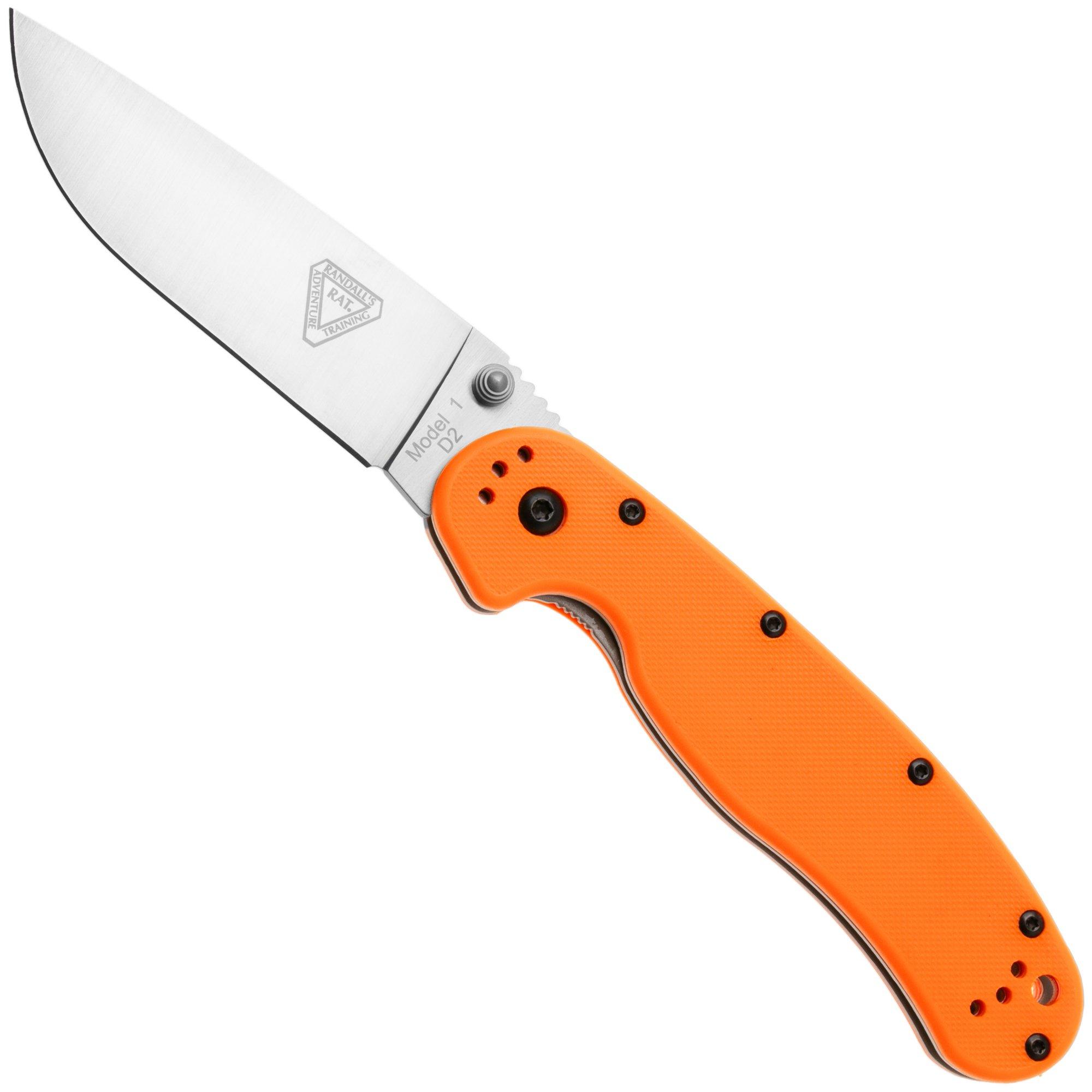 Ontario RAT-1 8867OR Satin D2, Orange, pocket knife