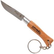 Opinel coltello da tasca No. 4 Classic, acciaio inox, con portachiavi