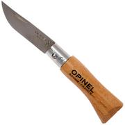 Opinel navaja No. 2 Classic, acero inoxidable, longitud de la cuchilla 3,5 cm