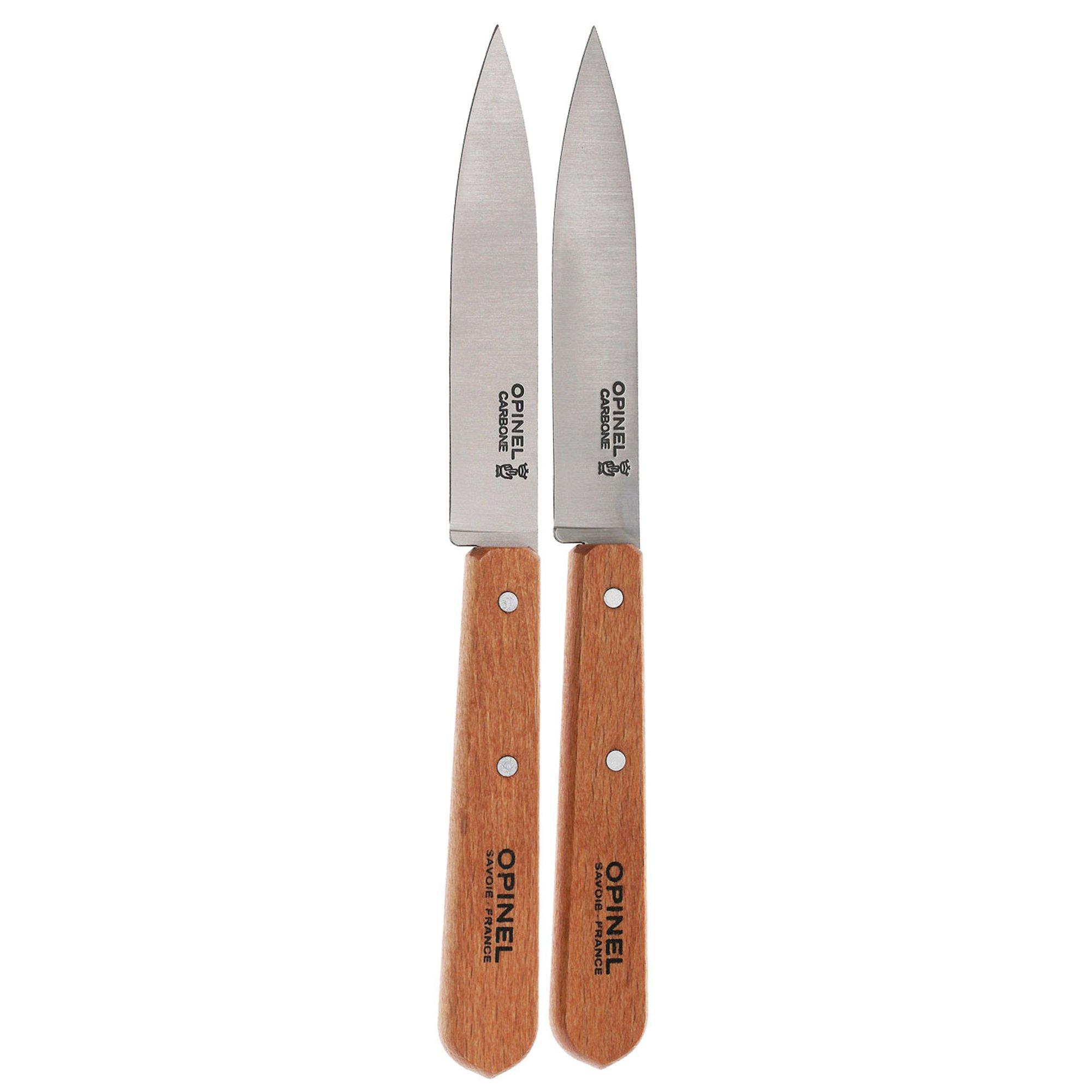Opinel set de 2 Couteaux d'office N°102, acier carbone