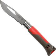 Opinel Outdoor No. 08 Taschenmesser, earth red