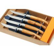 Opinel 4-unidades set de cuchillos para carne, Madera de olivo