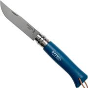 Opinel N°08 Baroudeur, couteau de poche bleu