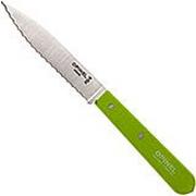 Opinel serrated peeling knife N°113, green