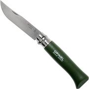 Opinel Taschenmesser No. 08RV Khaki, rostfreier Stahl, Klingenlänge 8,5 cm