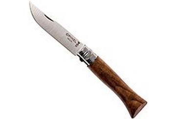 Opinel pocket knife No. 6 Luxury Range, stainless steel, walnut wood