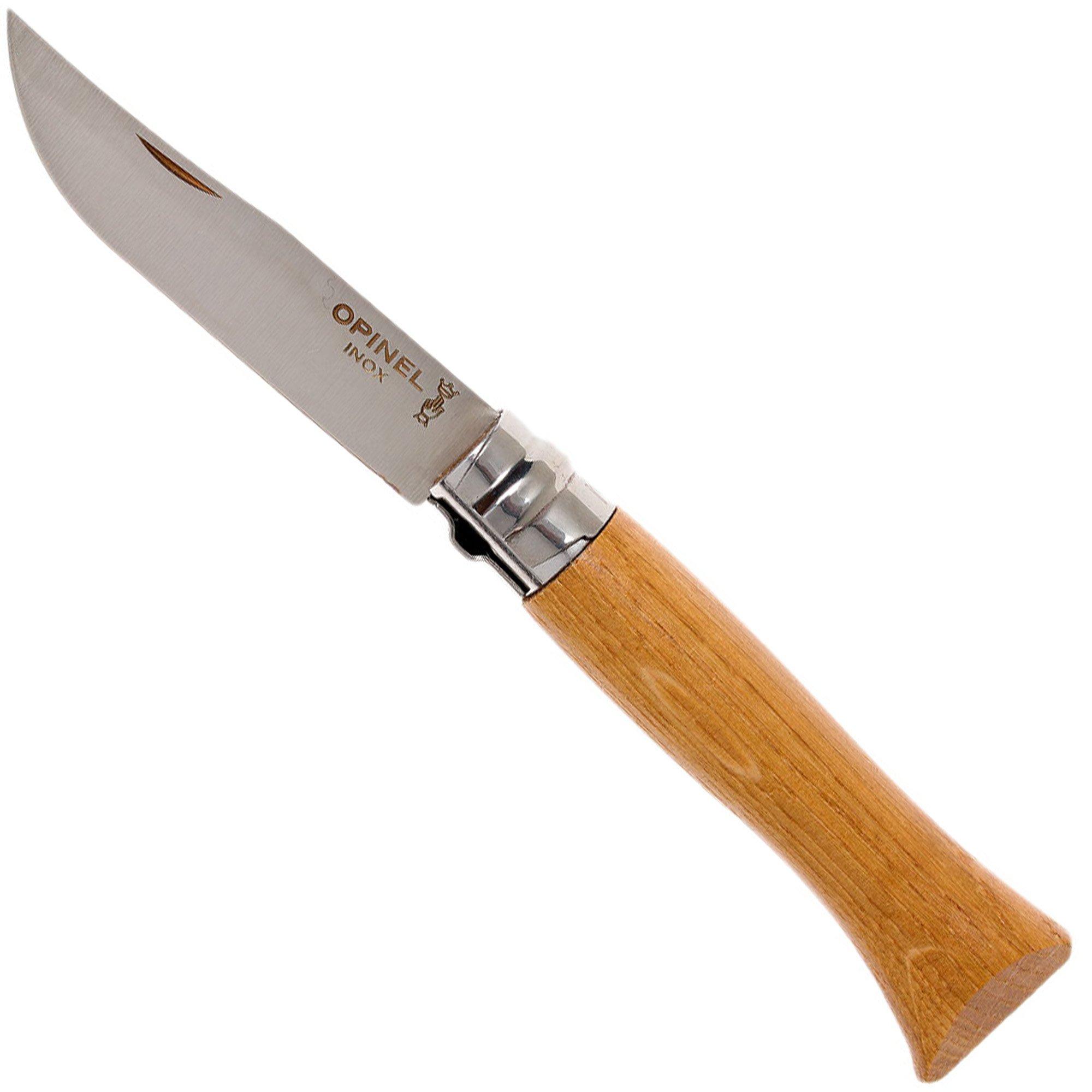 Nóż składany Opinel No. 6 Luxury Range, stal nierdzewna, drewno dębowe