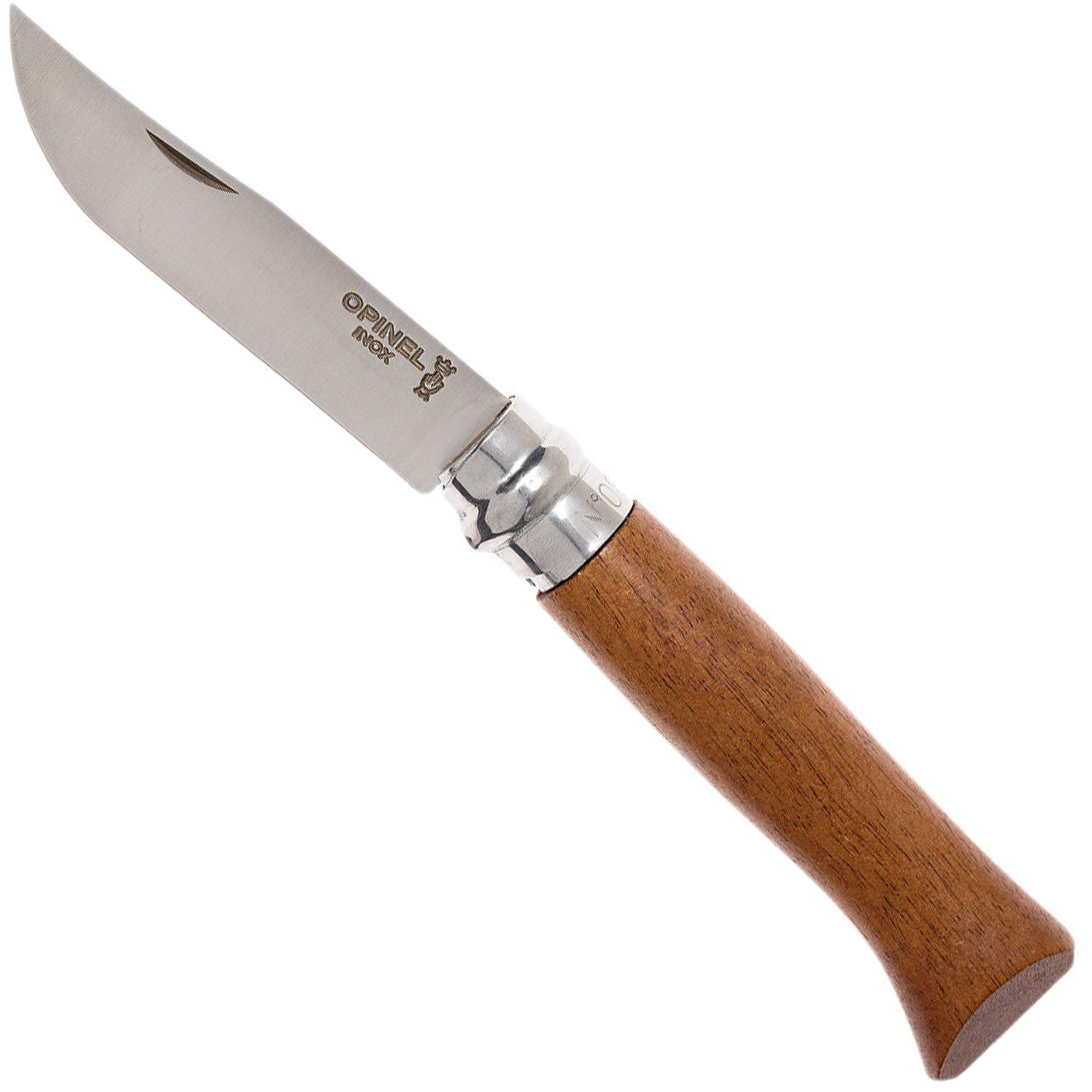 Nóż składany Opinel No. 8 Luxury Range, stal nierdzewna, drewno orzecha włoskiego