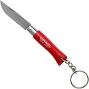 Opinel No. 04RV Keyring Taschenmesser, rot