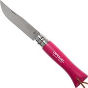 Opinel Trekking No. 06RV Taschenmesser, himbeerrot