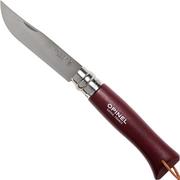 Opinel Trekking No. 08RV pocket knife, Burgundy