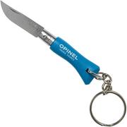 Opinel No. 02RV Keyring pocket knife, Cyan Blue