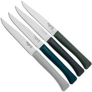 Opinel Bon Appetit+ 2349, set of 4 table knives, storm, micro-serrated blades