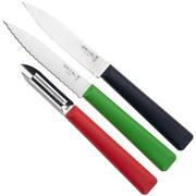 Opinel Essentiels+ Set Trio 2359, set di 3 per pelare