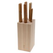 Opinel Parallèle 2402, set de 5 couteaux avec bloc