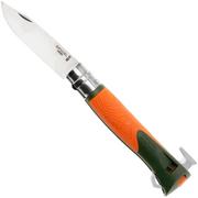 Opinel No. 12 Explore 002454 Orange, bushcraft pocket knife with tick remover