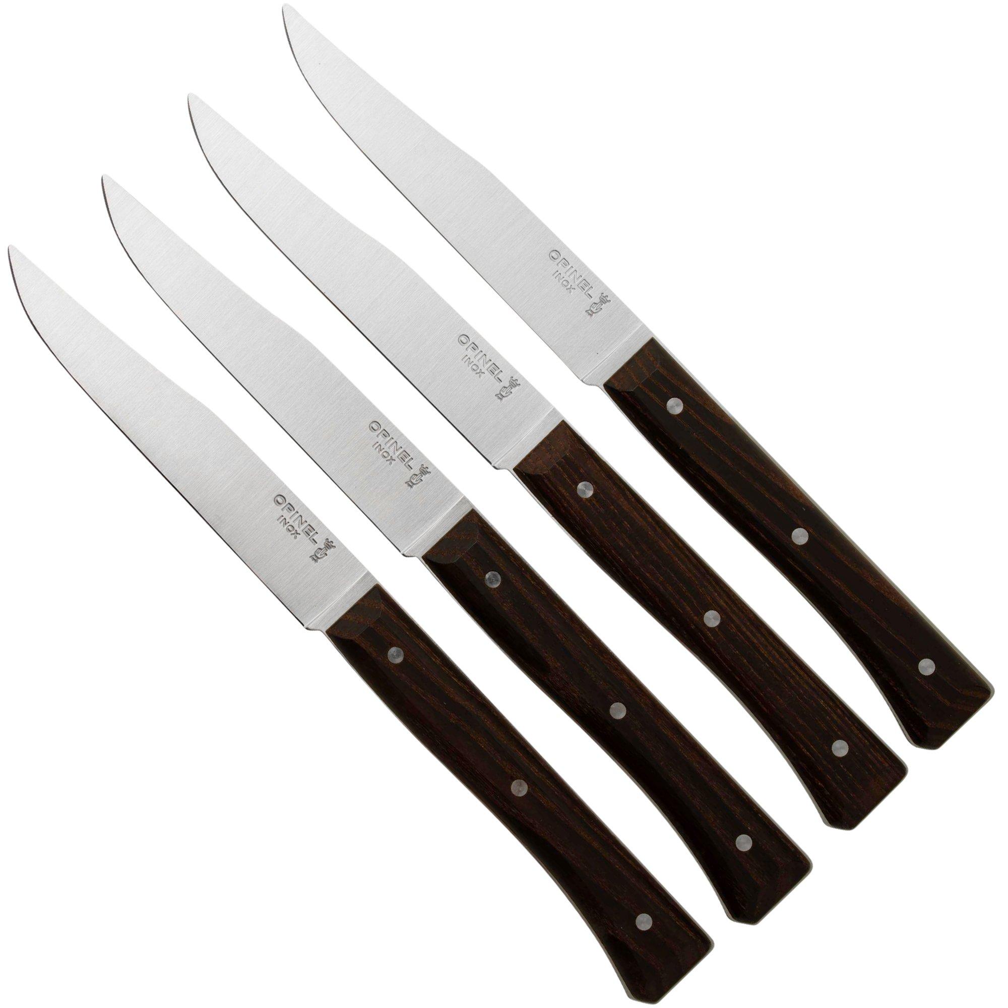 Opinel Facette Dark Ash, Tischmesserset 4-teilig