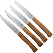 Opinel Facette Olive, set di coltelli da tavola da 4-pz