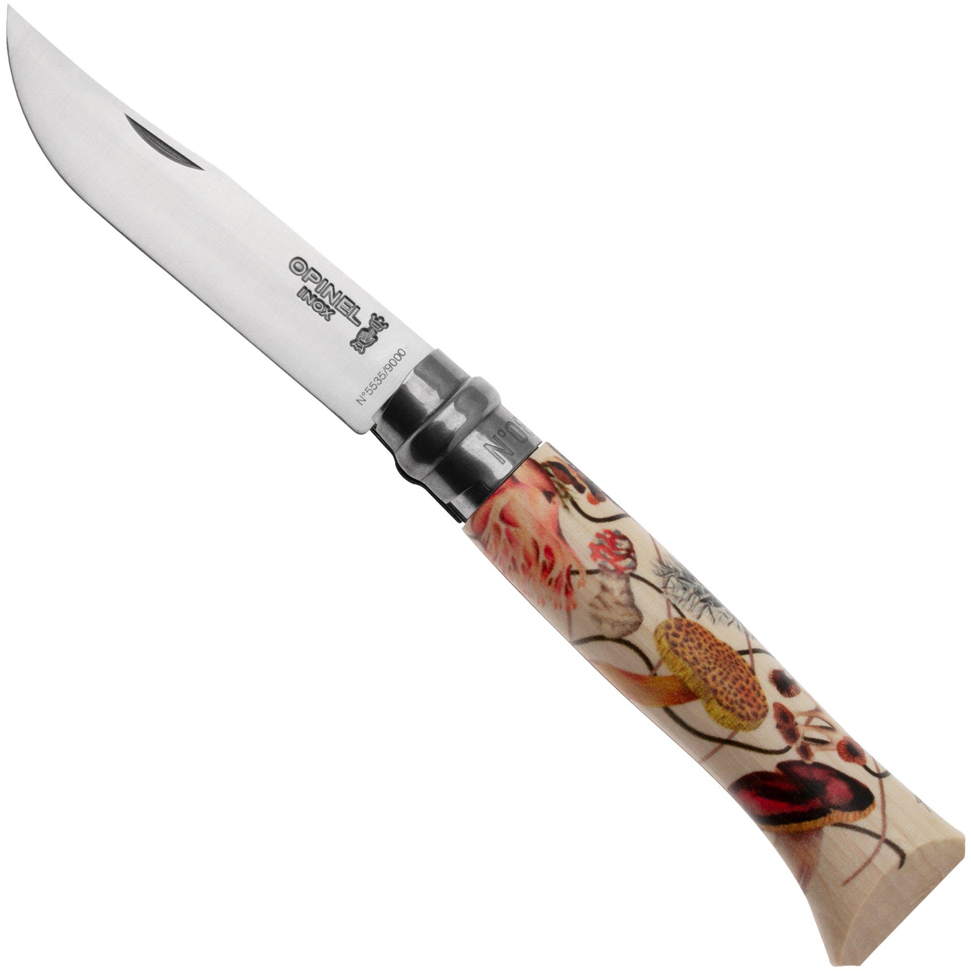 Opinel No. 08 Nature Edition 002601 stainless steel, Limited Edition pocket knife, Rommy González design
