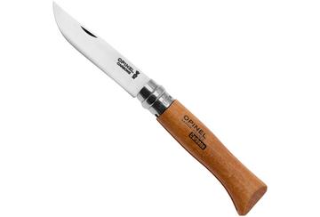Opinel No. 08 coltello da tasca, acciaio al carbonio, lunghezza lama 8,5 cm