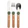 Afbeelding voor Opinel Le Petit Gourmet 3258 Olive Green, 3-delige kinderbestekset