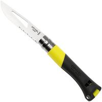 Image for Opinel No. 09 Ocean 3260, Made For The Elements, Satin Stainless Steel, Yellow Polyamide, partially serrated sailing knife