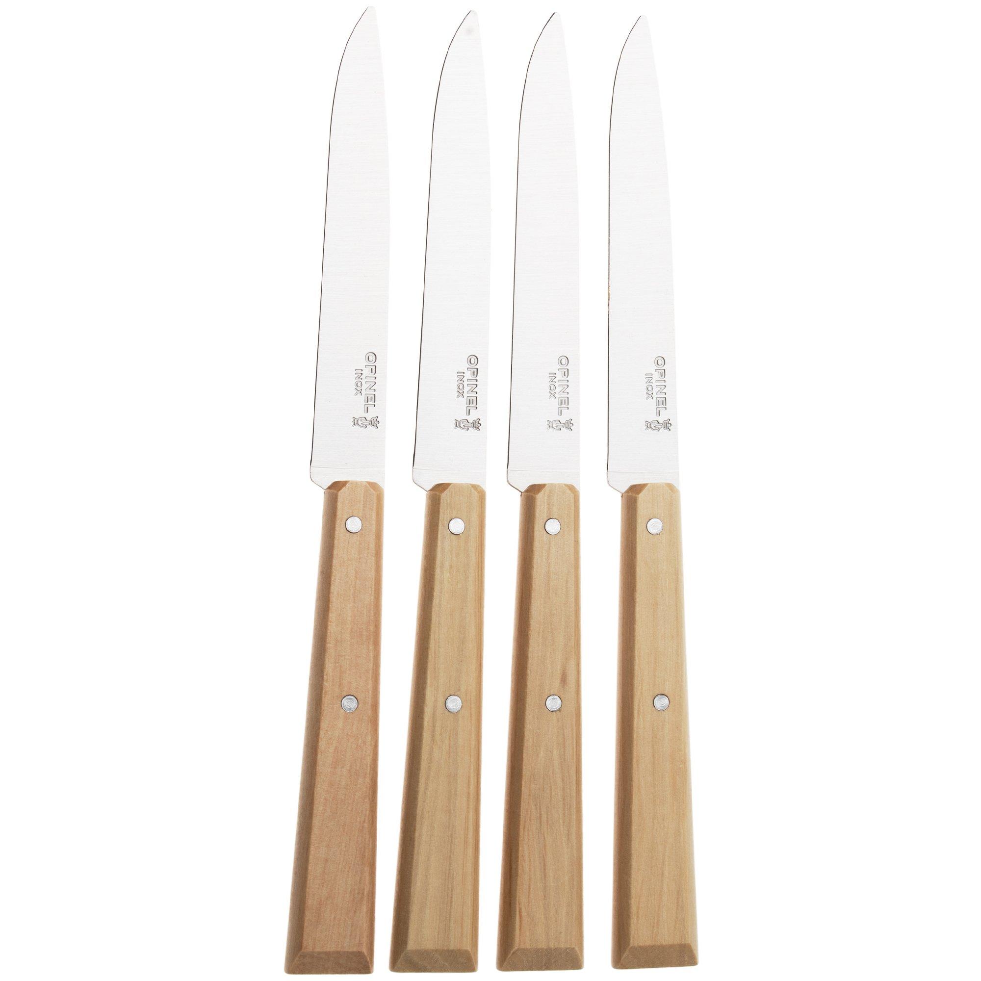 Opinel Bon Appetit 3324 Hornbeam, 4-teiliges Set Tafelmesser