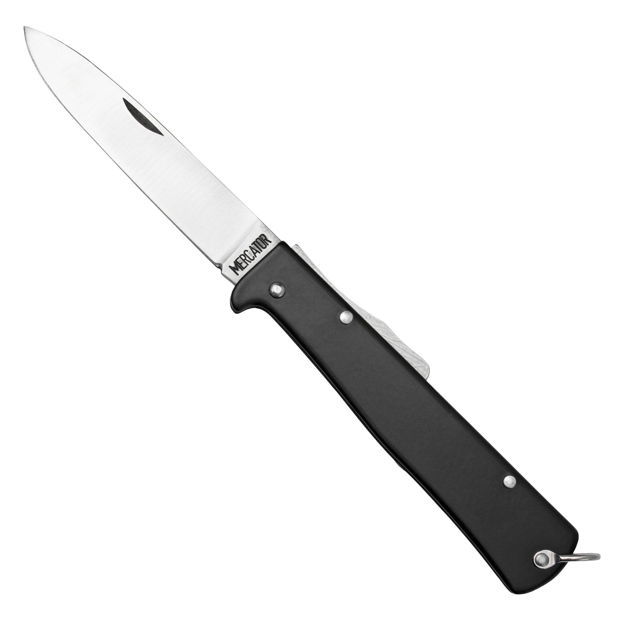 Nóż składany Otter Mercator 10-436 RG Large Black Carbon Pocketclip