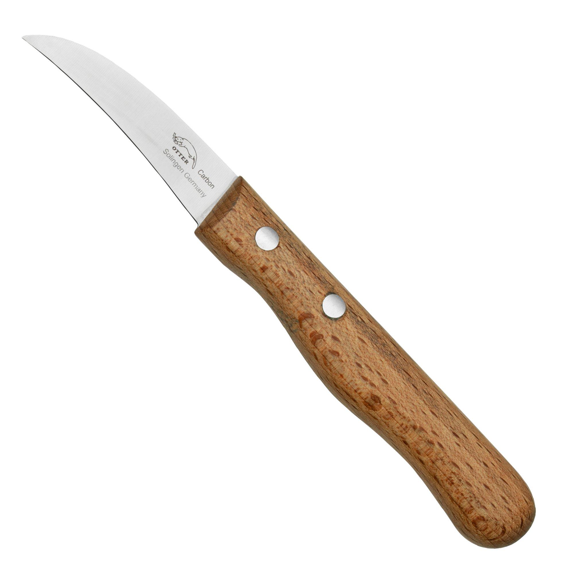 Nóż do krojenia warzyw Otter Paring Knife 1010 Curved Carbon Beech