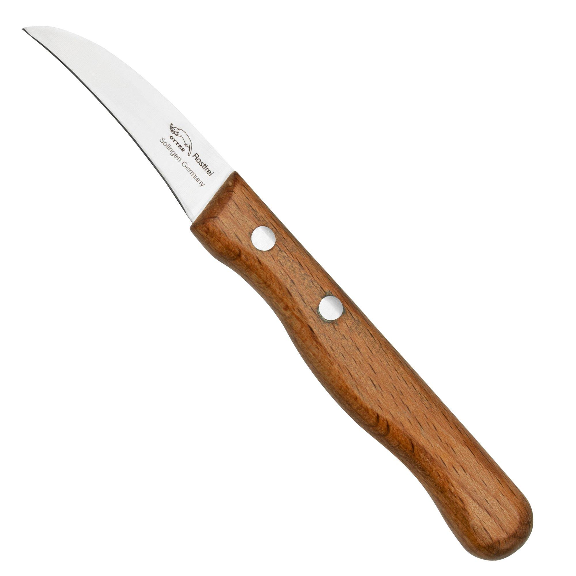 Nóż do krojenia warzyw Otter Paring Knife 1011 Curved Stainless Beech