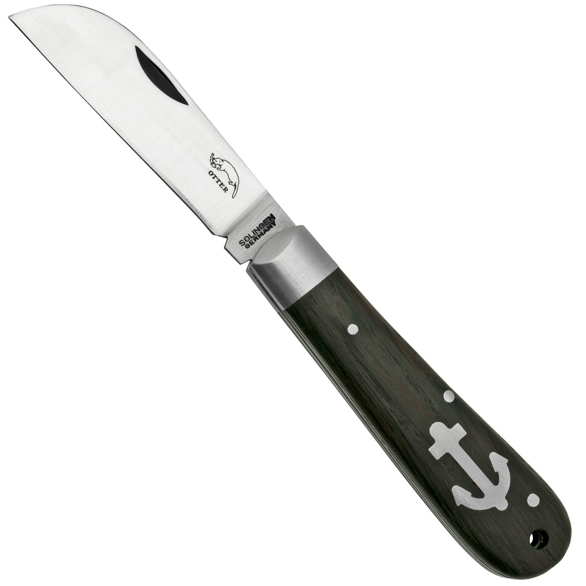 Nóż składany Otter Anchor Knife 171 ML Small Carbon, Smoked Oak, Stainless Anchor