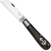 Otter Anchor Knife 172ML Large Carbon, Smoked Oak, Stainless Anchor, zakmes