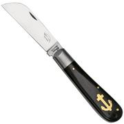 Otter Anchor Knife 173 R.m.L. Large Stainless, Grenadilla, Brass Anchor, coltello da tasca