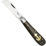 Otter Anchor Knife 174 R ML Small Stainless, Grenadilla Brass Anchor, zakmes