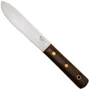 Otter Sailor and Boat Knife 901R, Stainless, Smoked Oak, Leather Sheath, feststehendes Messer