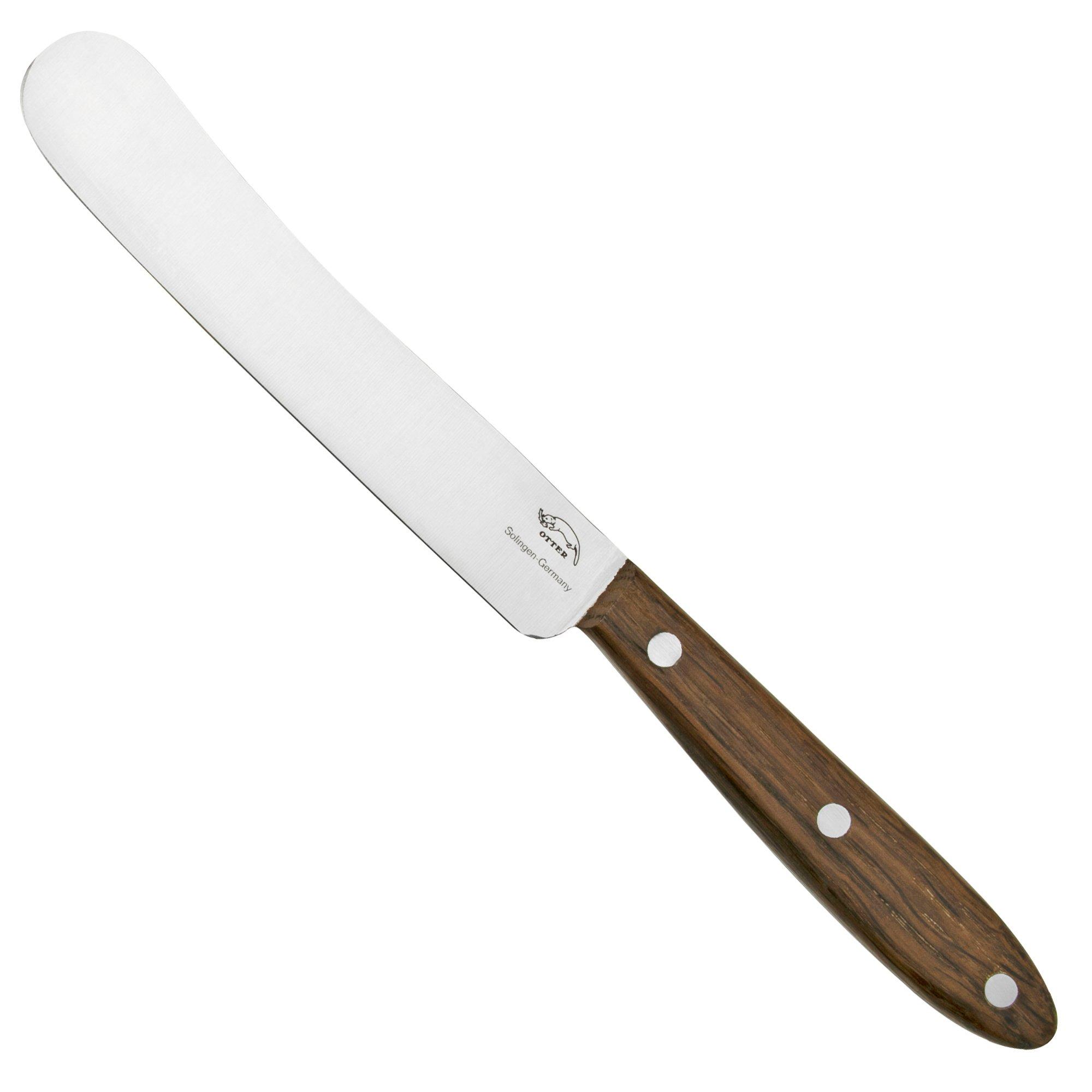 Nóż stołowy Otter Tafel, wędzony dąb, stal nierdzewna, 12,5 cm
