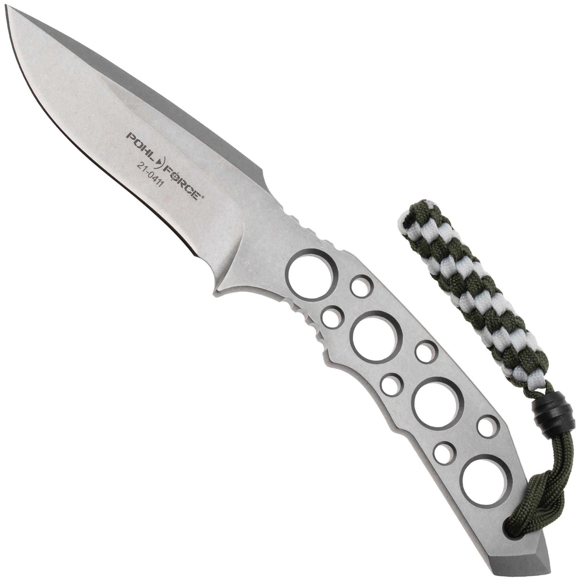Nóż z głownią stałą Pohl Force Charlie Three Gen 2, 6111, Stonewashed D2
