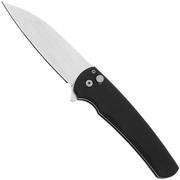 Pro-Tech Malibu 5301 Smooth Handle Black, Stonewashed Magnacut Wharncliffe, couteau de poche