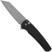 Afbeelding voor Pro-Tech Malibu 5401-AW, Acid Wash MagnaCut Reverse Tanto, Black Aluminum, Blasted Hardware zakmes