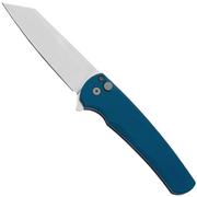 Pro-Tech Malibu 5401-BLUE Stonewashed MagnaCut Reverse Tanto, Blue Aluminum couteau de poche