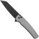 Afbeelding voor Pro-Tech Malibu 5403-GREY Black DLC MagnaCut Reverse Tanto, Brushed Grey Aluminium, Black Hardware, zakmes