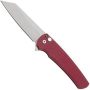 Image for Pro-Tech Malibu 5405-LTD-RED, Stonewashed CPM MagnaCut, Reverse Tanto, Polished Clip, Red Textured Aluminium, pocket knife